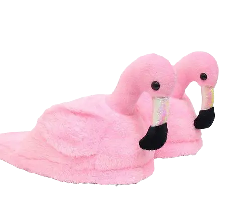 Chaussons Flamant Rose Brillant