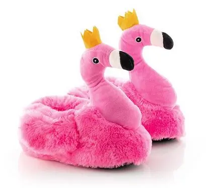 Chaussons Flamant Rose Couronne
