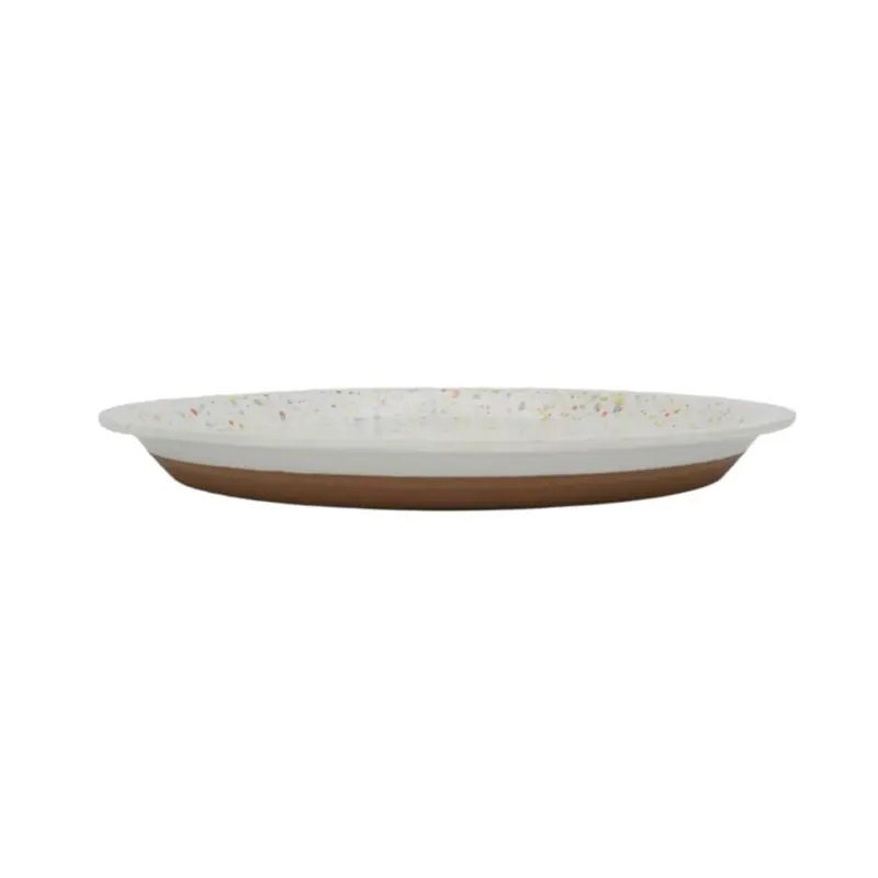 CHIPS PLATE L - splash white-orange
