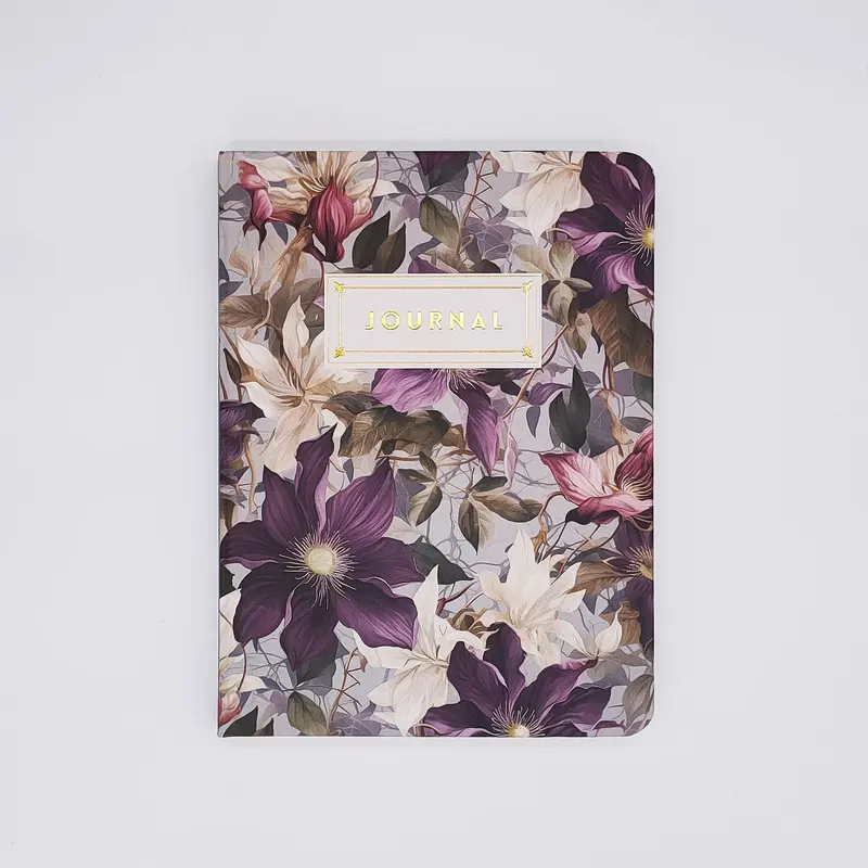 Clematis Hardcover Journal - Personalizable