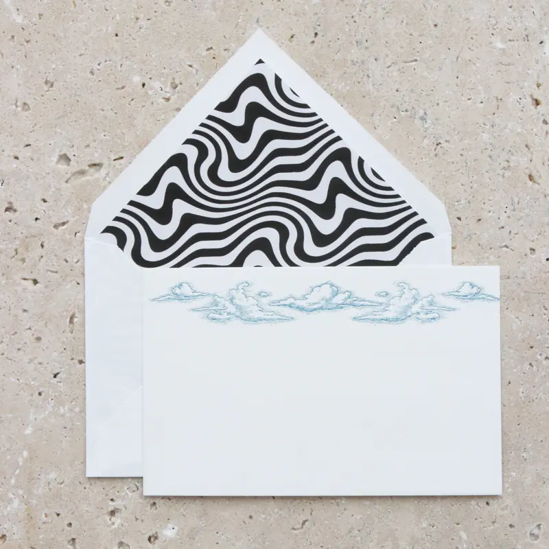 Clouds Letterpress Writing Cards