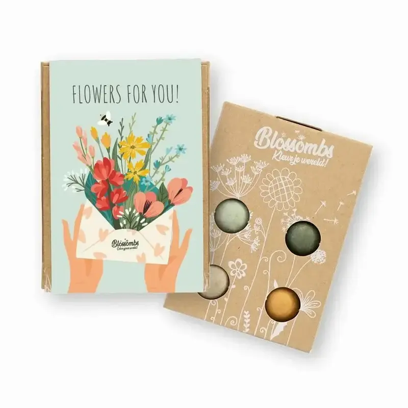 Coffret mini de 4 bombes de graines - Flowers for you