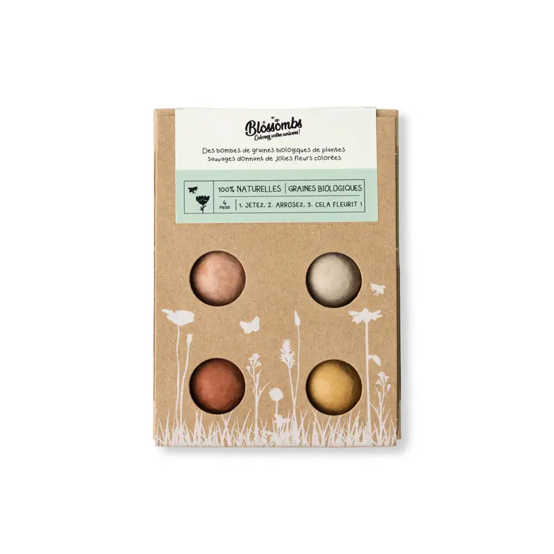 Coffret mini de 4 bombes de graines