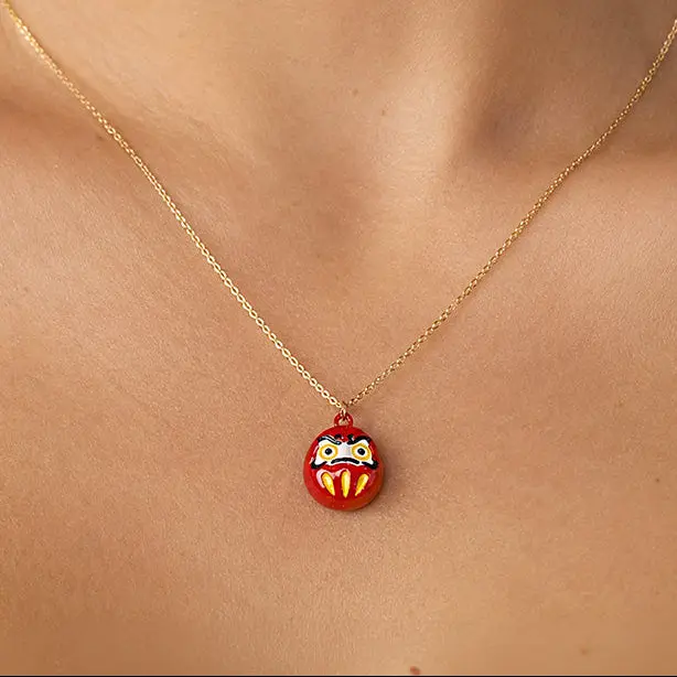 Collar Japonés - Colgante Pequeño Daruma