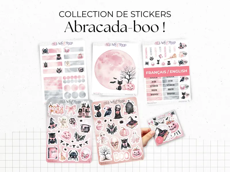 Collection de stickers "Abracada-boo!" - Autocollants sur le thème d'Halloween
