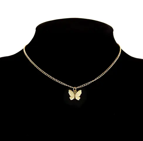 Collier Doré Papillon