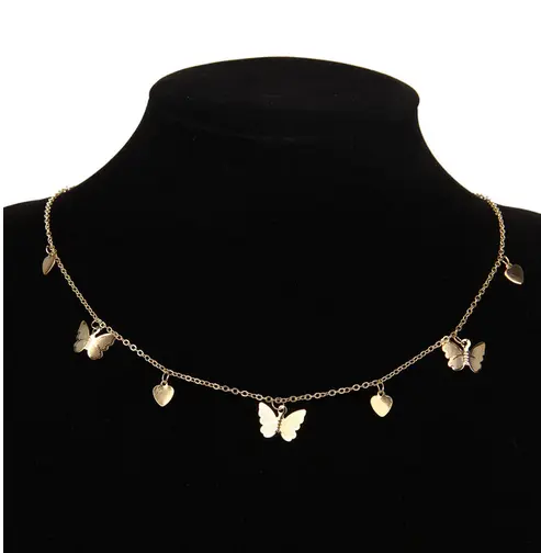 Collier Papillon Cœur