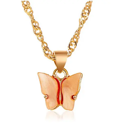 Collier Papillon Corail