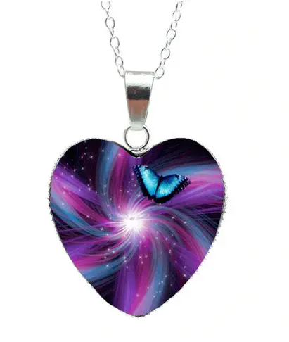 Collier Papillon en forme de Cœur