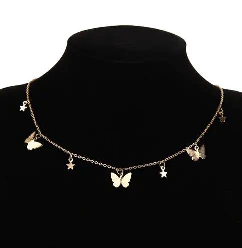 Collier Papillon Étoile