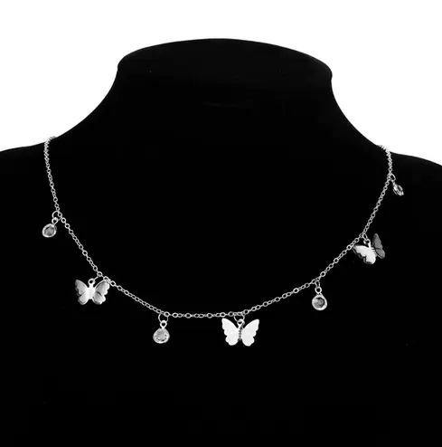 Collier Papillon Plaqué argenté