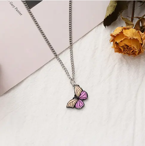 Collier Papillon Pour Fille
