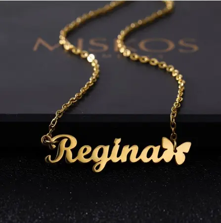 Collier Papillon Prénom