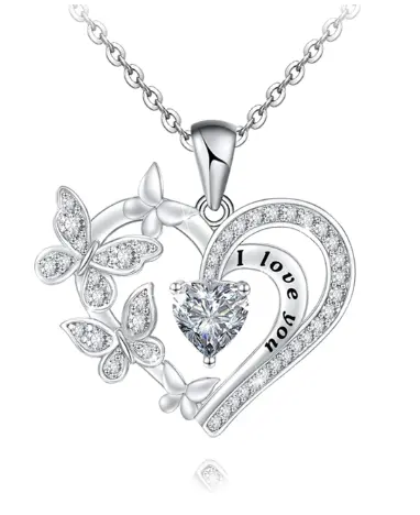 Collier Papillon Saint Valentin