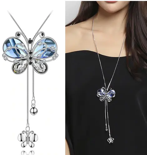 Collier Papillon Sautoir Femme
