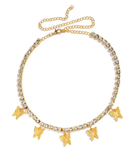 Collier Papillon Strass