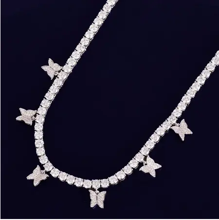 Collier Papillon verres