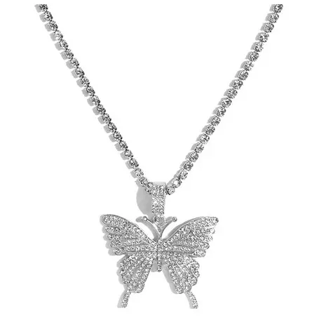 Collier Papillon zirconium