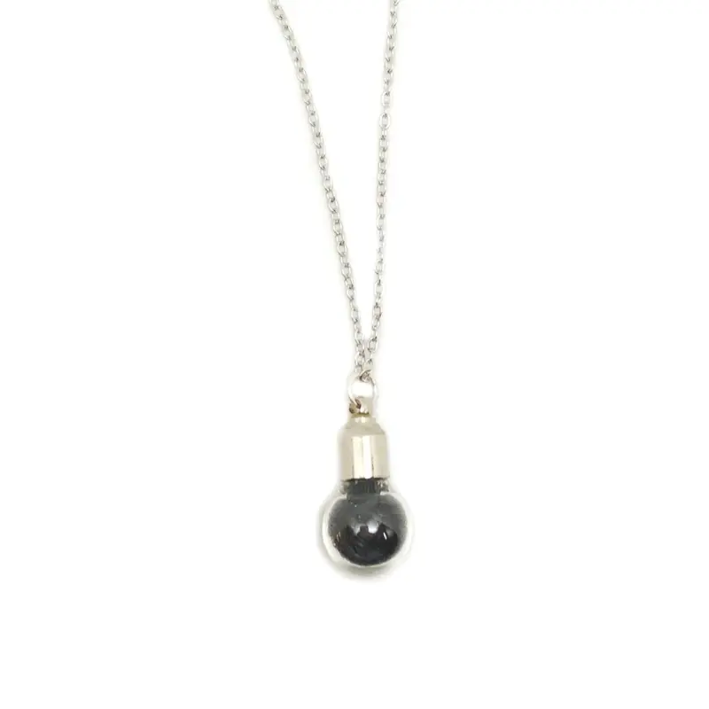 Collier pendentif crins de cheval - capsule boule