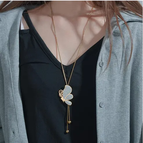Collier Sautoir Papillon Fille