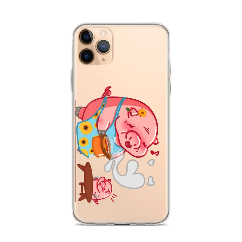 Coque pour iPhone® Porcin Super Mamie