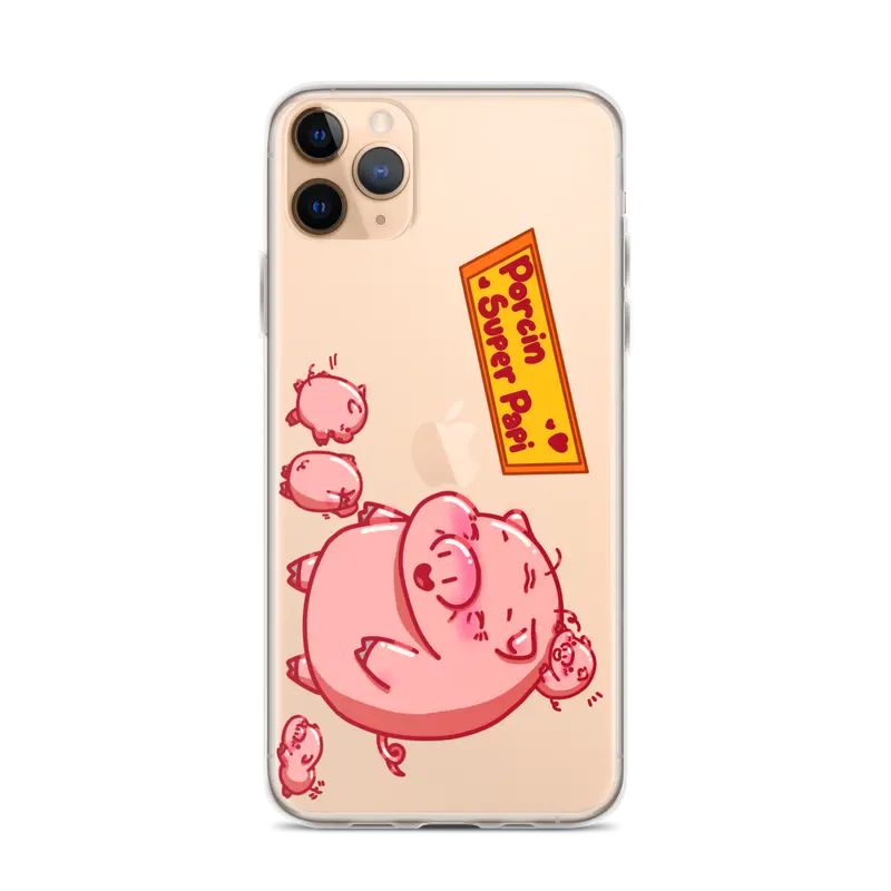 Coque pour iPhone® Porcin Super Papi