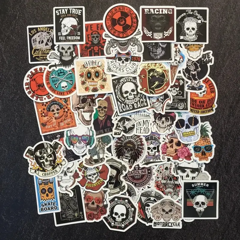 CRÂNE SQUELETTE PACK | 50 STICKERS