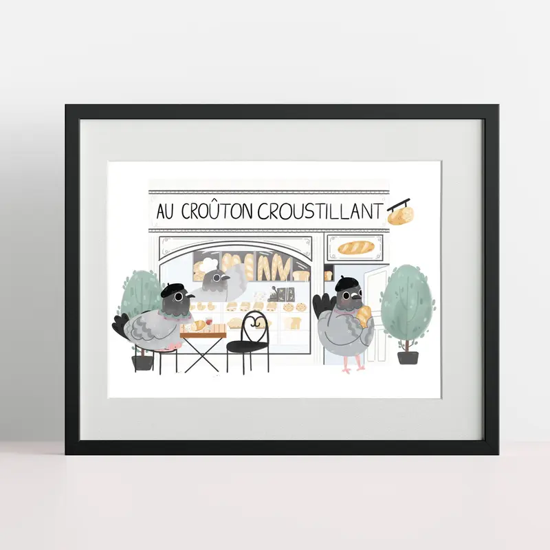 Crouton Croustillant - The Paris of Animals - A4 & A5 Print