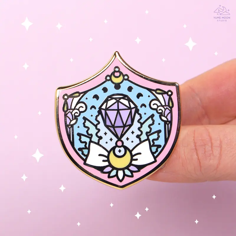 Crystal Shield Enamel Pin