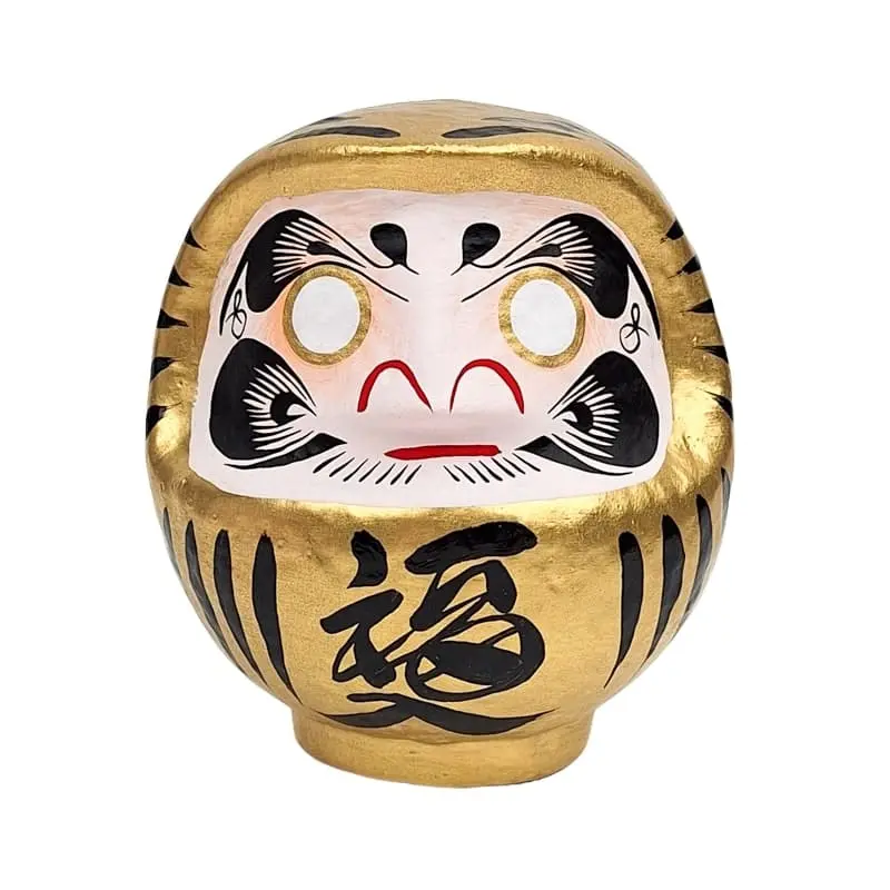 Daruma Dorado Japonés -de  9 a 15 cm