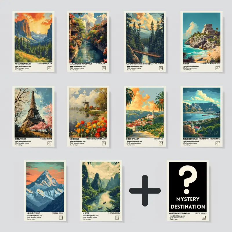 Destinations I - Historical Sites & Natural Scenery Washi Sticker Pack