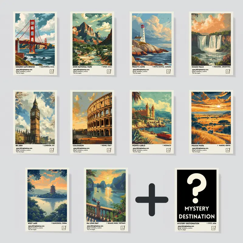 Destinations II - Worldwide Cultural Landmarks and Natural Landscapes Sticker Pack