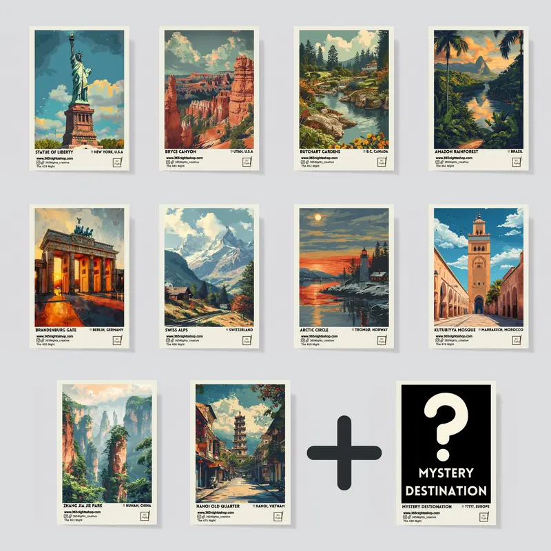 Destinations IV - Worldwide Cultural Landmarks and Natural Landscapes Washi Sticker Pack