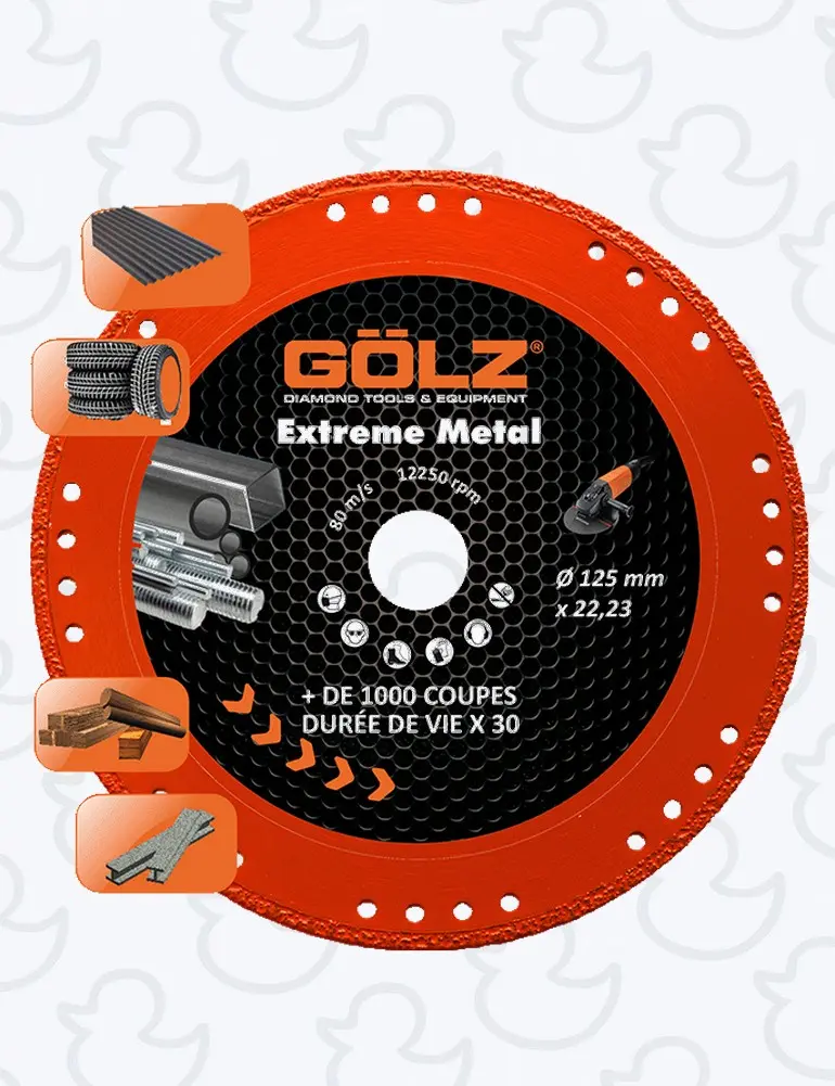 Disque extrême Métal GOLZ LongLife 125 mm