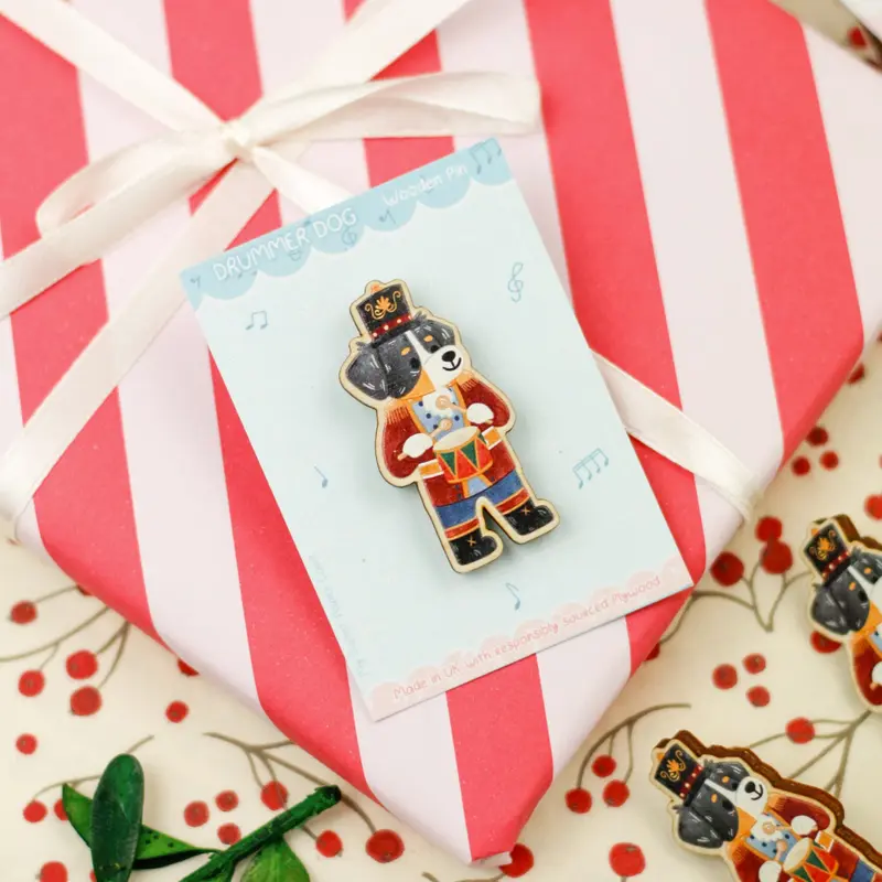 Dog nutcracker Wooden Pin's - Dog lovers Christmas gift