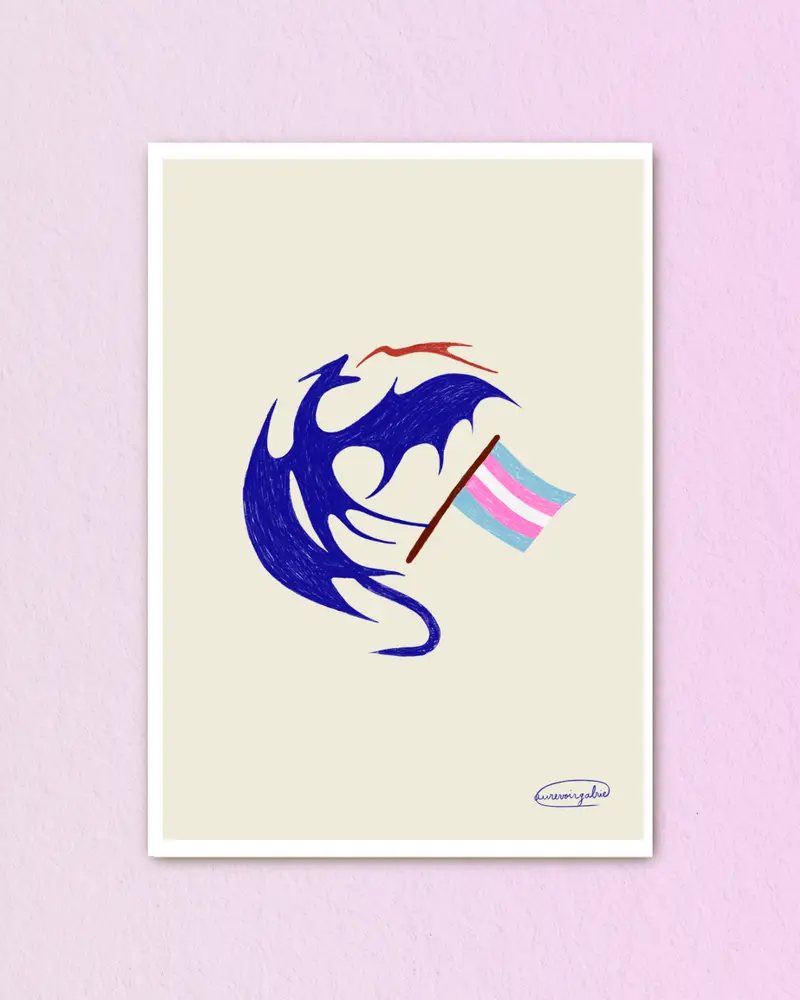 Dragon Trans ✶ Signed A3 Print