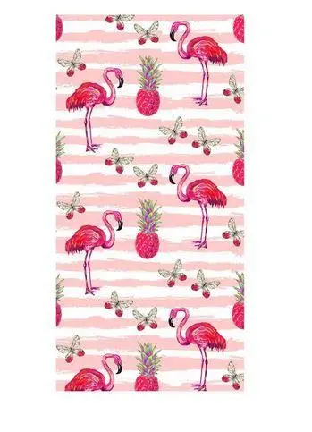 Drap de Bain Flamant Rose Ananas