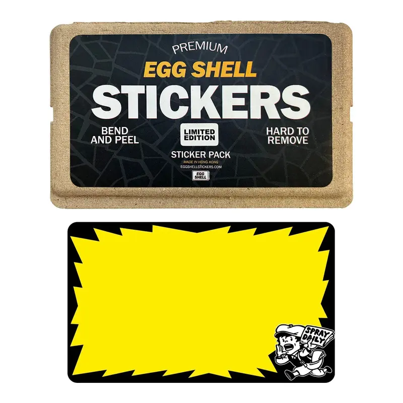 Egg Shell x Spray Daily Breaking News Edition Limitée stickers x50