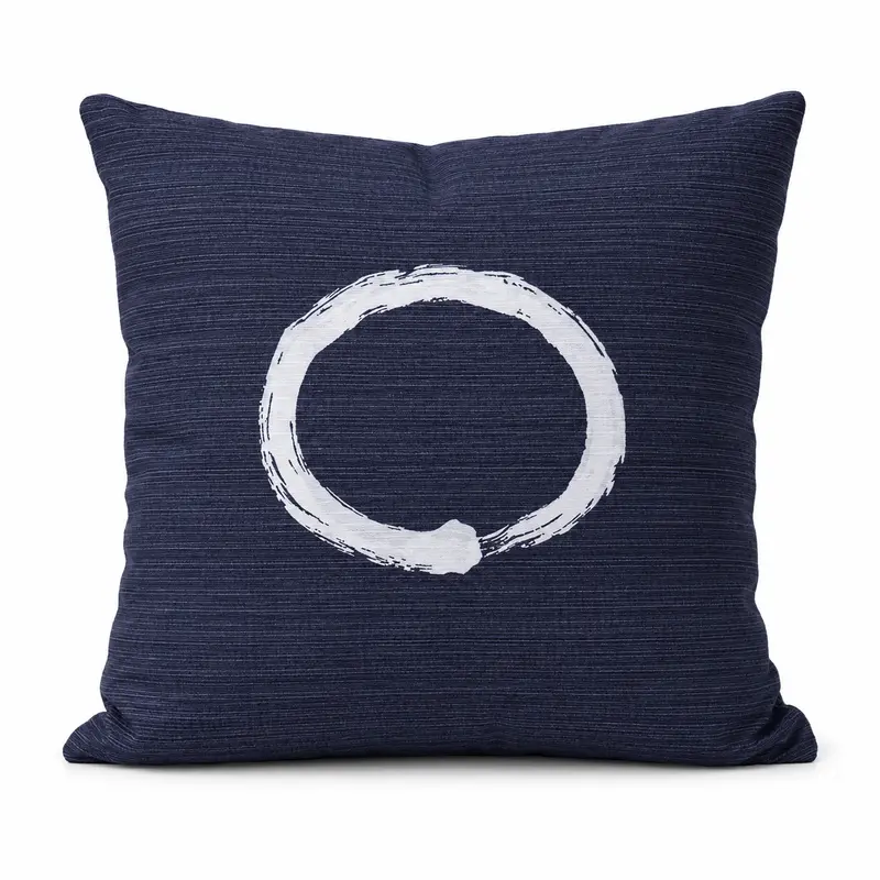 Ensō Funda de Cojín Japonesa Azul - 50x50 cm