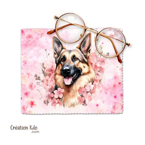 Essuie-lunette Berger Allemand Chiffonnette chiffon en microfibre motif cerisier