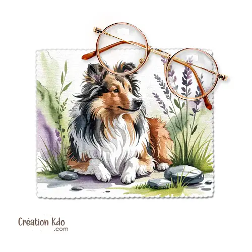 Essuie-lunette Berger des Shetland Chiffonnette microfibre, couleur aquarelle