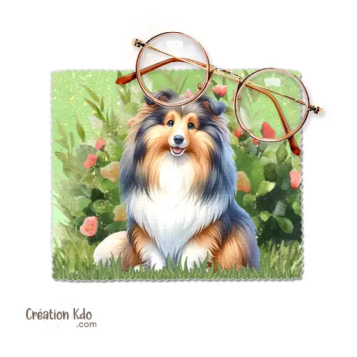 Essuie-lunette Berger des Shetland sable Chiffonnette en microfibre nature