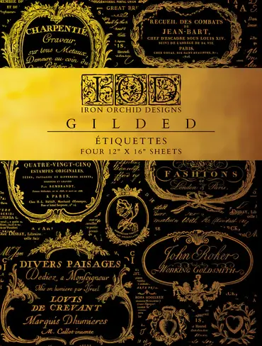 Etiquette Doré IOD Decor Transfer