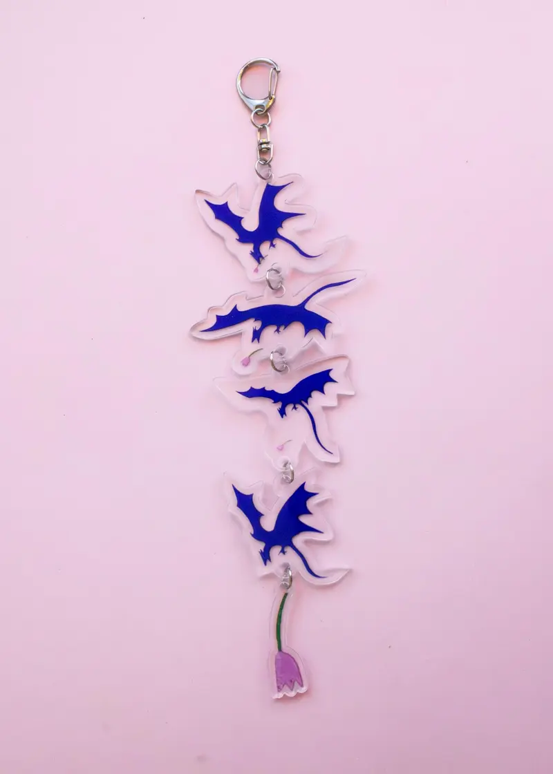 Falling Flower ✶ Acrylic Keyring