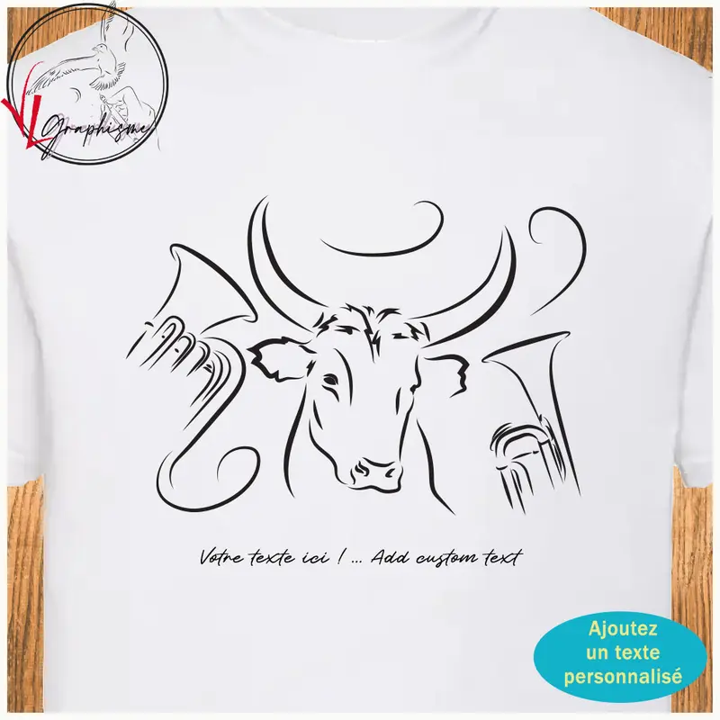 Féria Vachette Musique Graphisme sur T-shirt