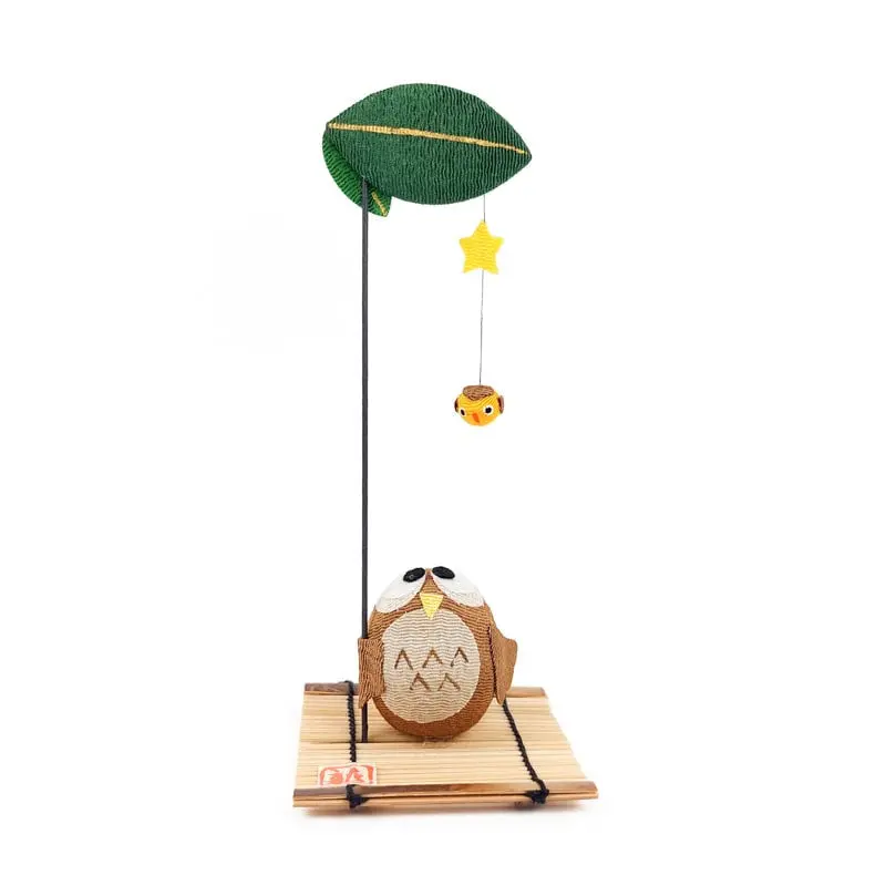 Figurita Japonesa Búho Chirimen