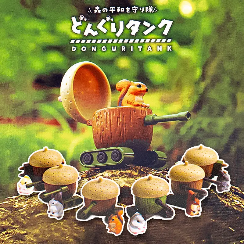 Figurka Gachapon - Wiewiórka w Czołgu