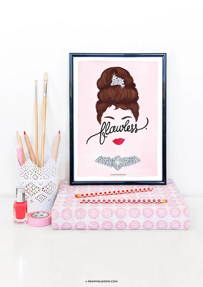 Flawless 'Audrey' Art Print