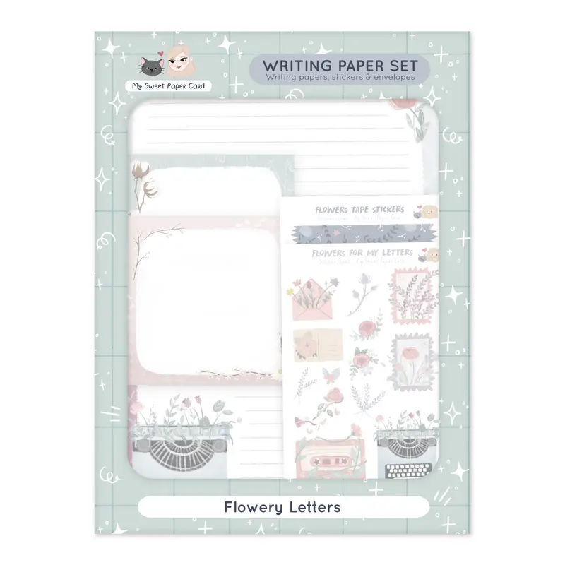 Floral stationery - Letter writing set - Gifts for stationery lovers