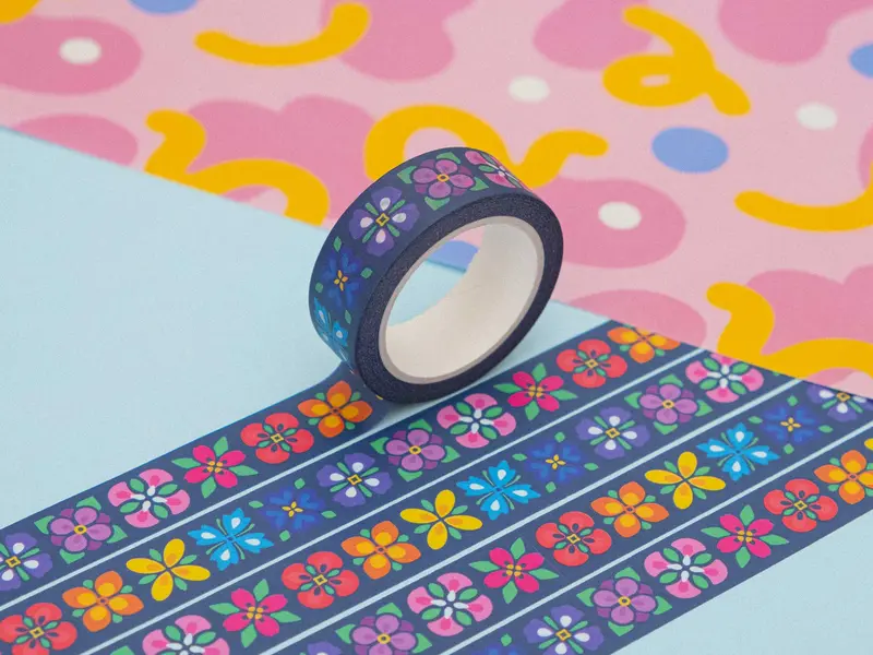 Floral Tiles Washi Tape